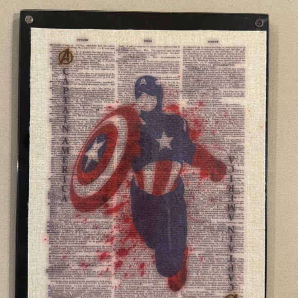 Captain America Marvel Wall Hanging Art - Picture 10 of 12